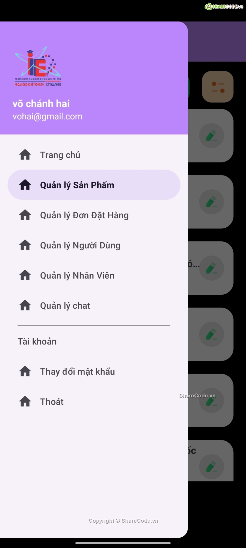 Code đồ án,android,mysql,đồ án android,quản lý bán hàng,báo cáo